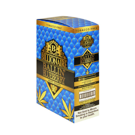 Billionaire Hemp Wraps Ballin' Blueberry 25 Packs of 2