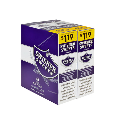 Swisher Sweets Grape Cigarillos 1.19 Pre-Priced 30 Packs of 2