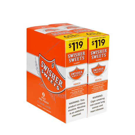 Swisher Sweets Peach Cigarillos 1.19 Pre-Priced 30 Packs of 2