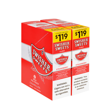 Swisher Sweets Strawberry Cigarillos 1.19 Pre-Priced 30 Packs of 2