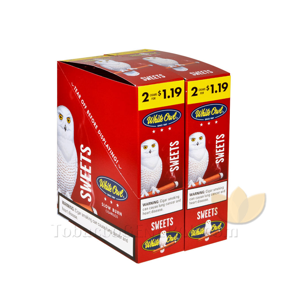 White Owl Sweets Cigarillos 1.19 Pre-Priced 30 Packs of 2