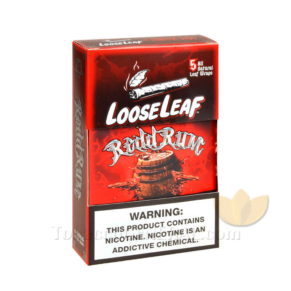 Loose Leaf Redd Rum Wraps 8 Packs of 5