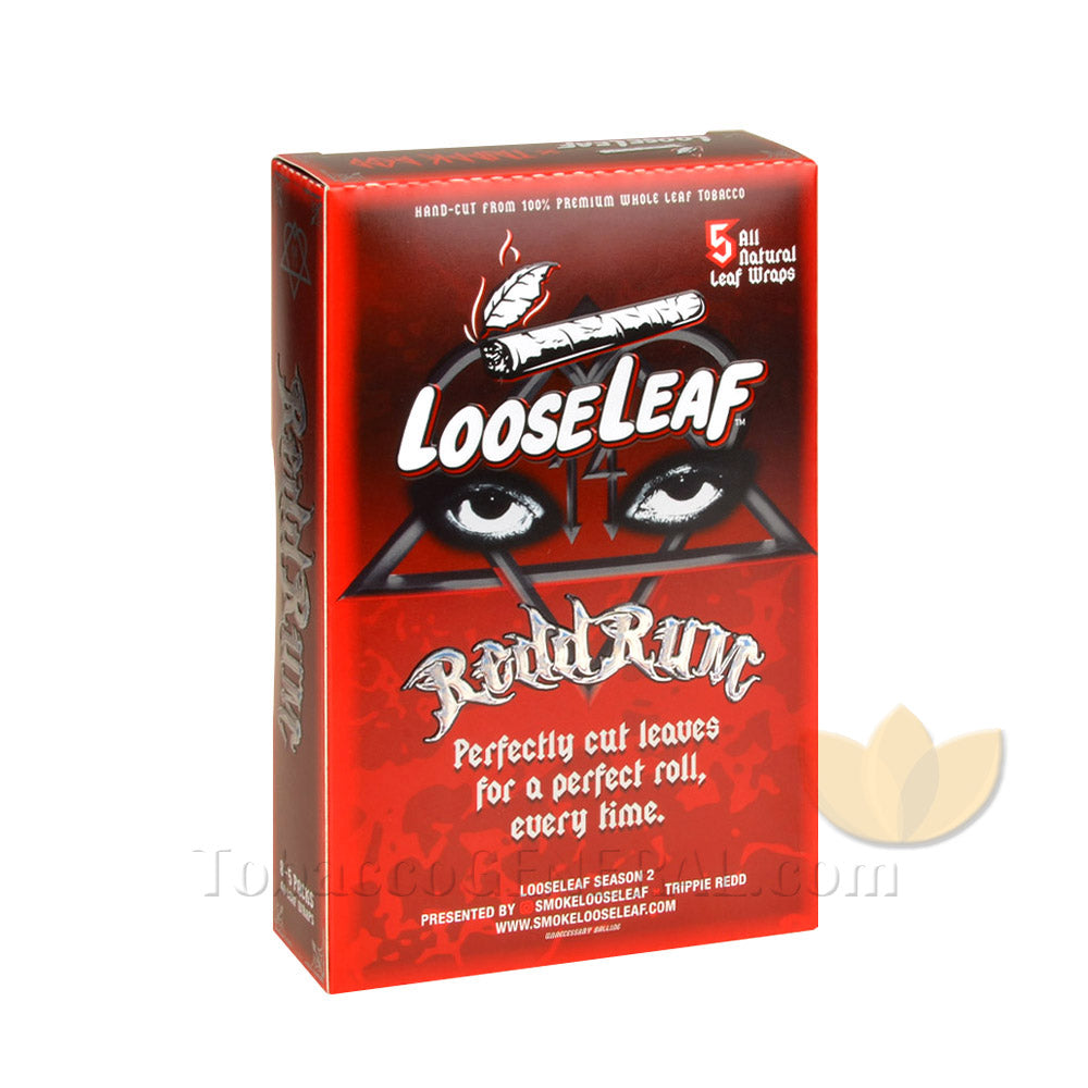 Loose Leaf Redd Rum Wraps 8 Packs of 5