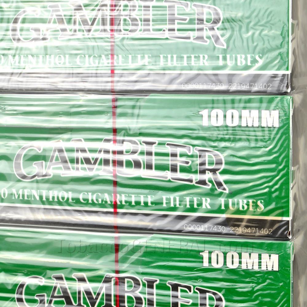 Gambler Filter Tubes 100 mm Menthol 5 Cartons of 200