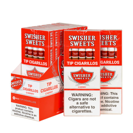 Swisher Sweets Cherry Tip Cigarillos 10 Packs of 5