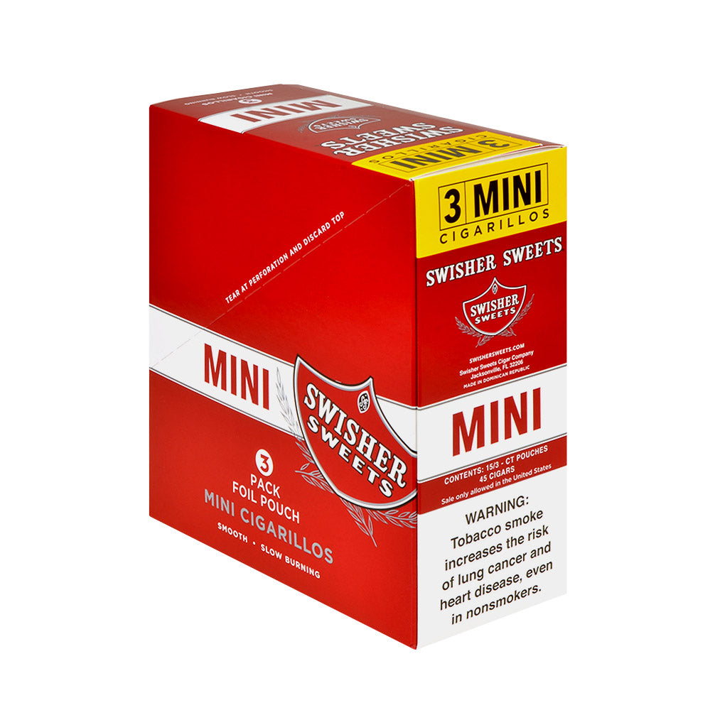 Swisher Sweets Regular Mini Cigarillos 15 Packs of 3