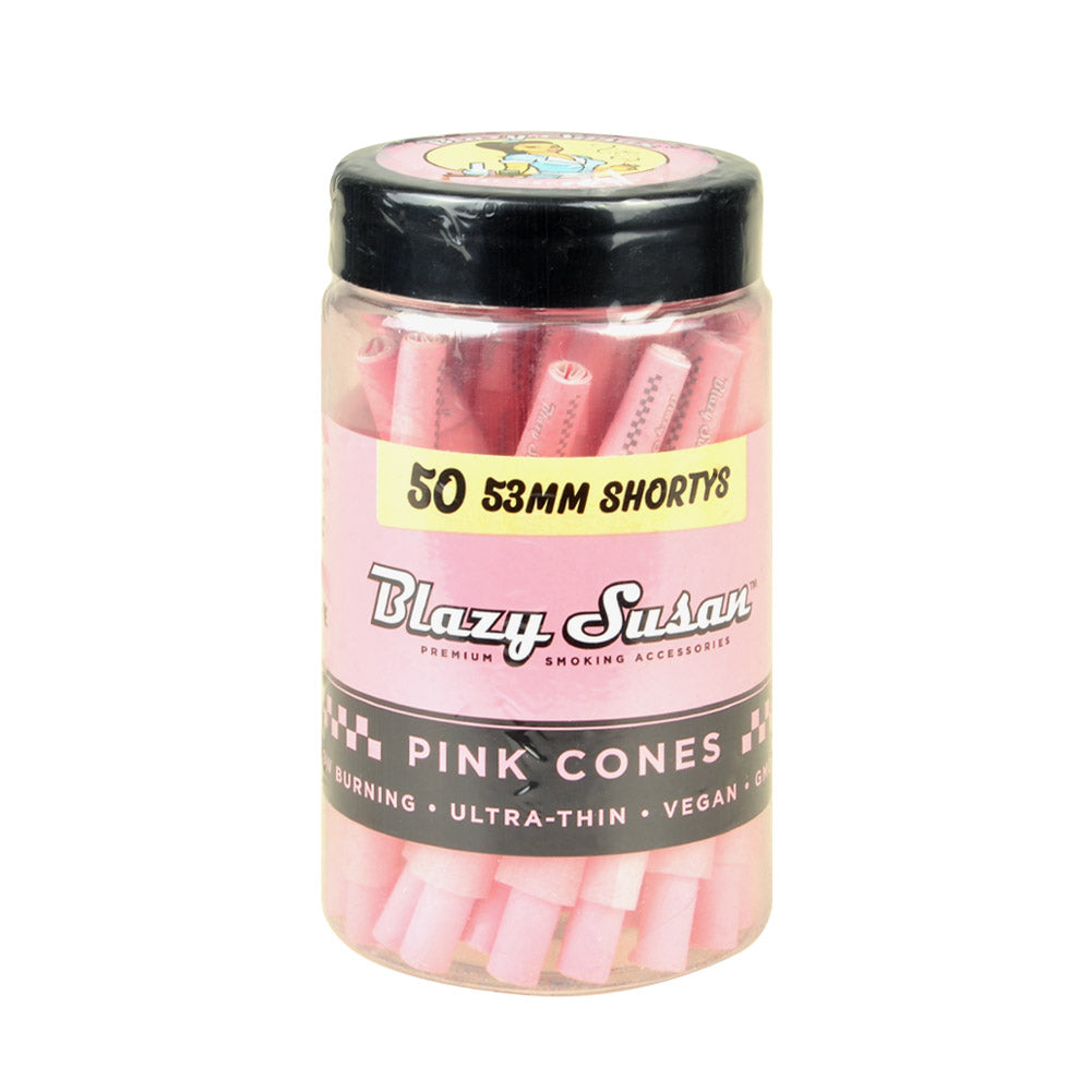 Blazy Susan Pink Cones 53 mm Shortys Jar of 50 – Tobacco General