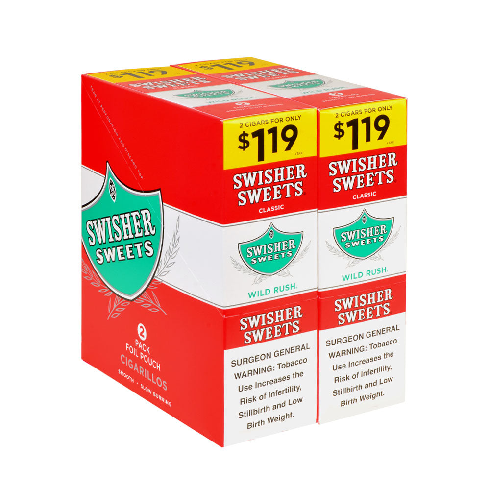 Swisher Sweets Wild Rush Cigarillos 1.19 Pre-Priced 30 Packs of 2