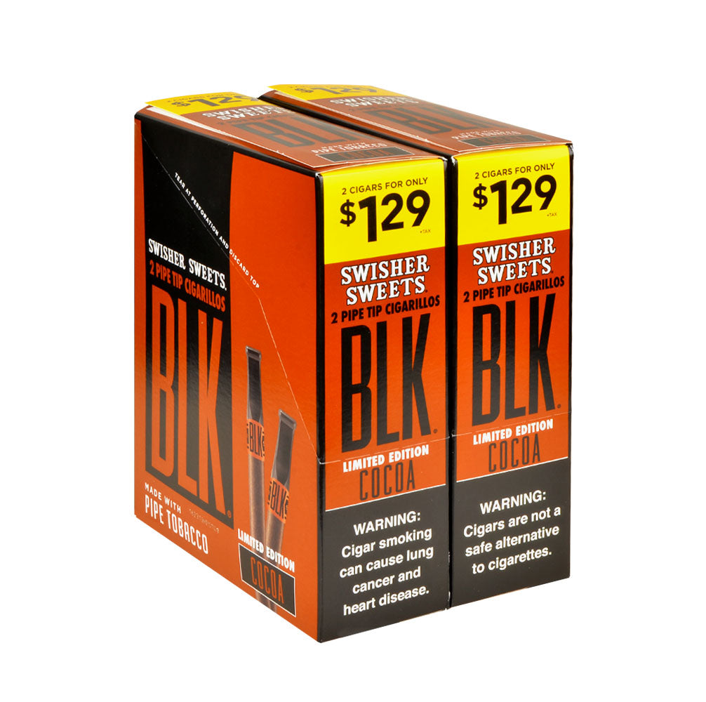 Swisher Sweets BLK Cocoa Tip Cigarillos 1.29 Pre-Priced 30 Packs of 2 ...