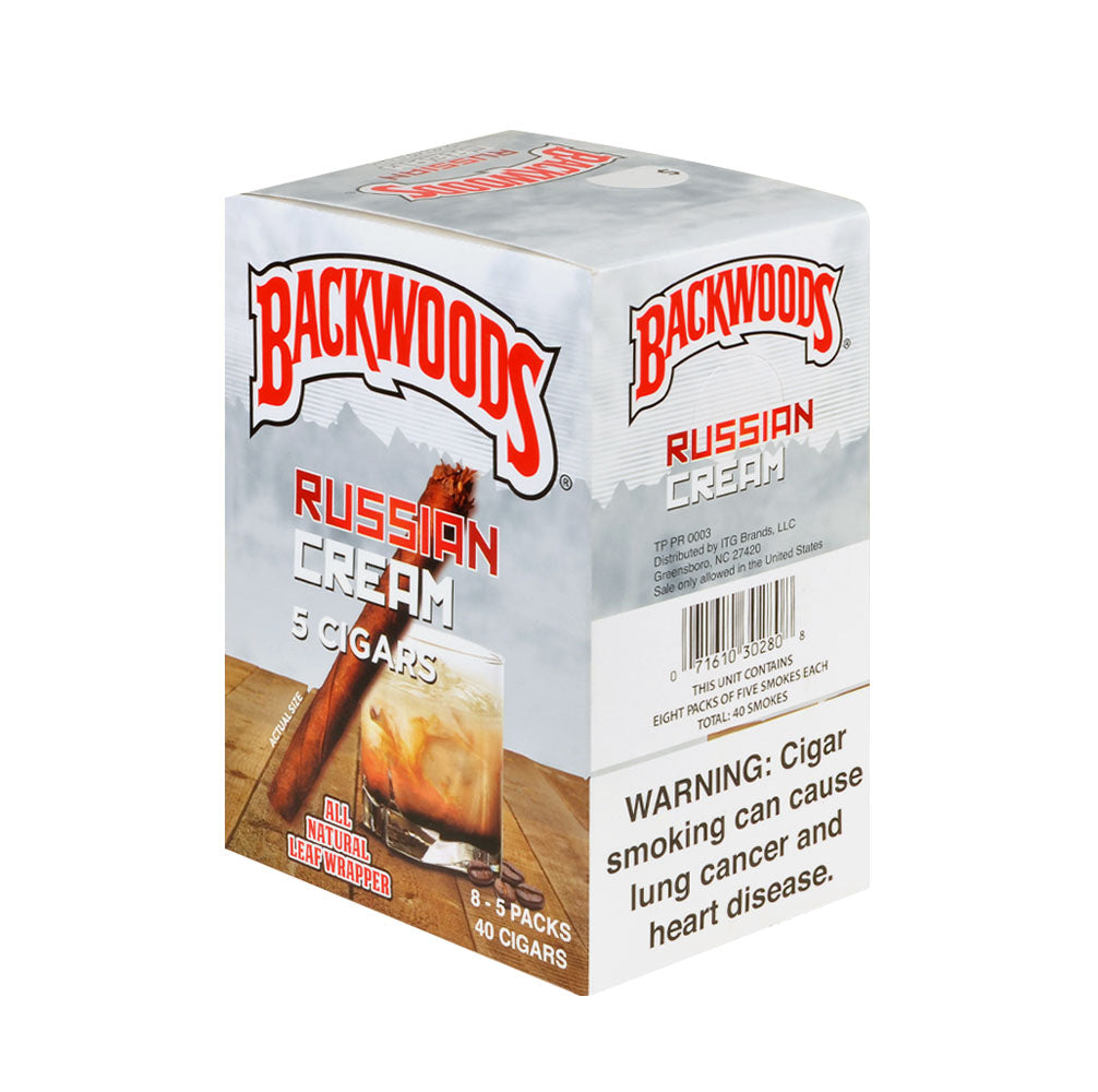 Backwoods Russian Cream Cigars 8 Packs of 5