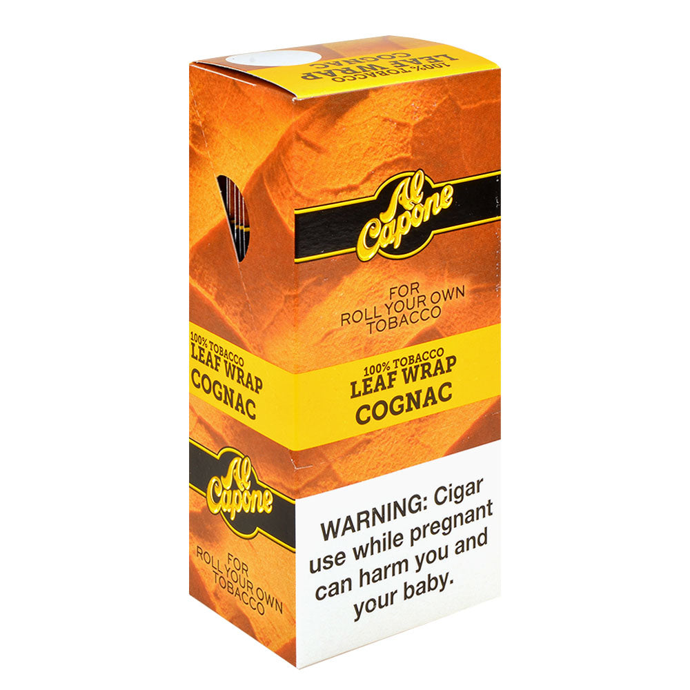 Al Capone Tobacco Leaf Wraps Cognac Pack of 12