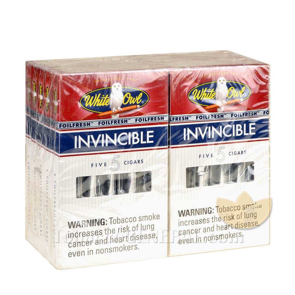 White Owl Invincible Cigars 10 Packs of 5