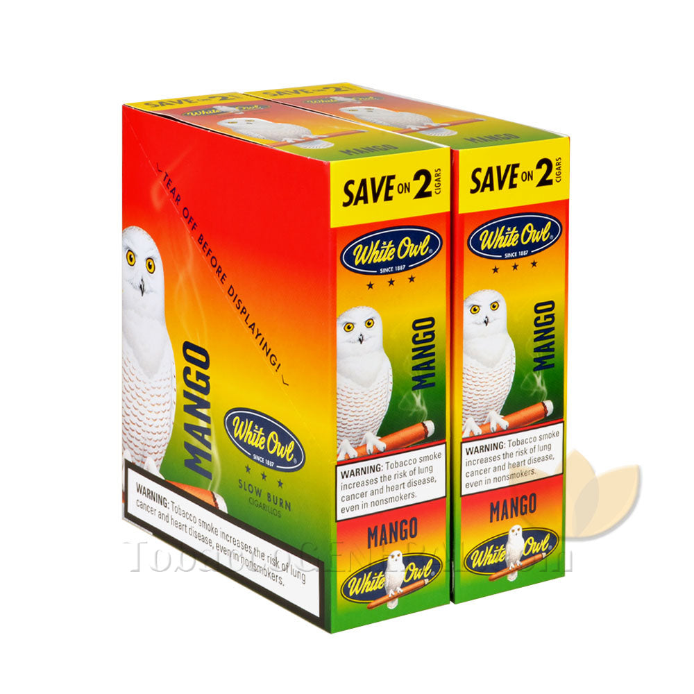 White Owl Cigarillos 30 Packs of 2 Cigars Mango