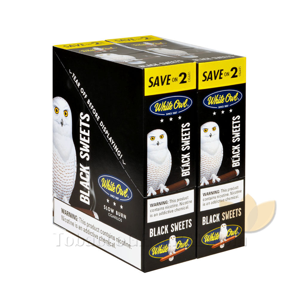 White Owl Cigarillos 30 Packs of 2 Cigars Black Sweets – Tobacco General