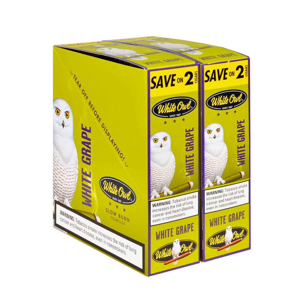 White Owl Cigarillos 30 Packs of 2 Cigars White Grape