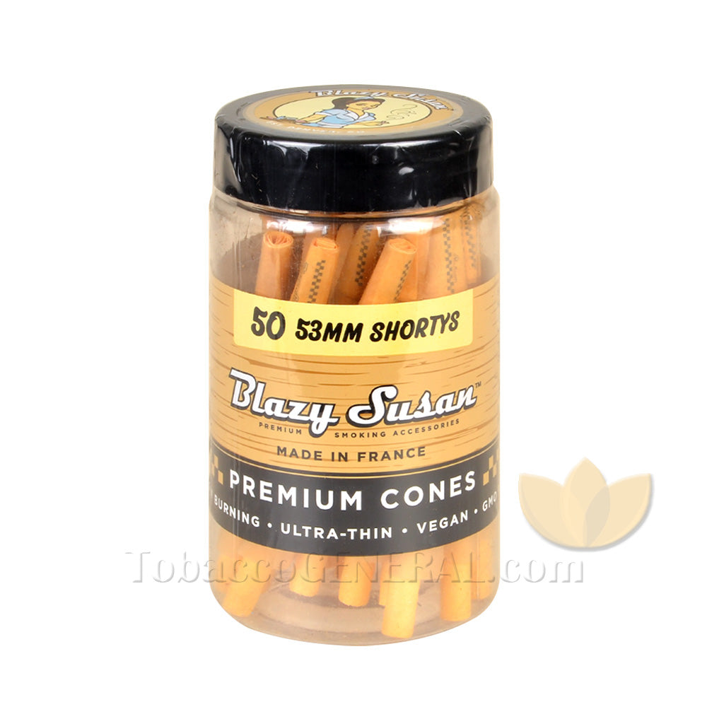 Blazy Susan Unbleached Cones 53 mm Shortys Jar of 50