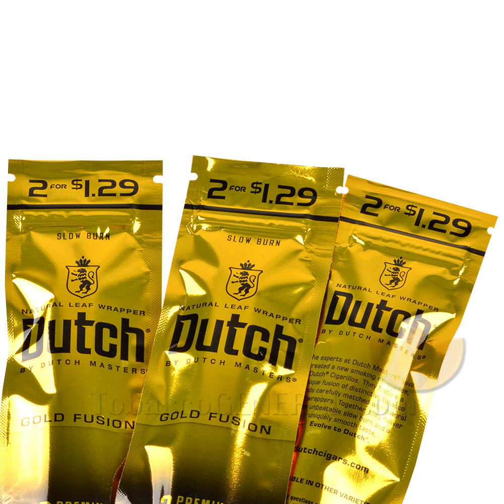 Dutch Masters Foil Gold Fusion 1.29 Pre-Priced Cigarillos 30 Packs of 2