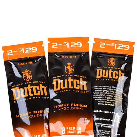 Dutch Masters Foil Honey Fusion (Golden) 1.29 Pre-Priced Cigarillos 30 Packs of 2