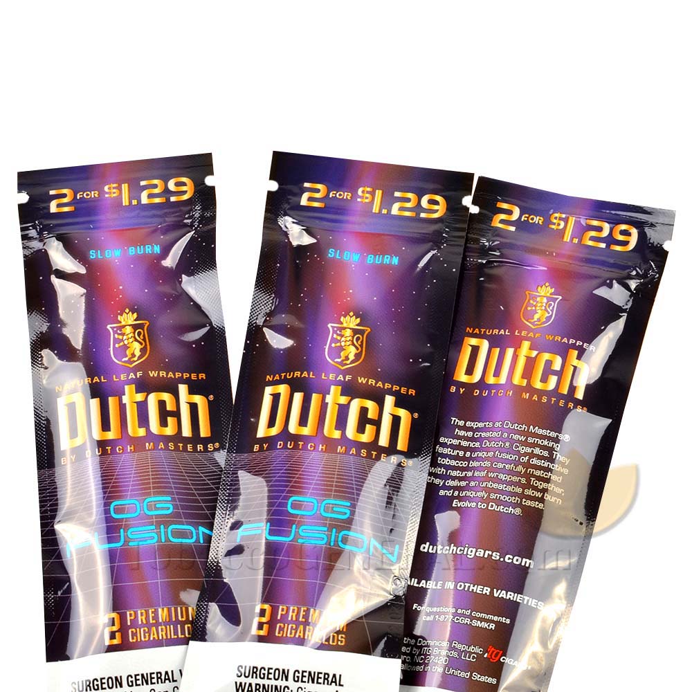 Dutch Masters Foil OG Fusion 1.29 Pre-Priced Cigarillos 30 Packs of 2