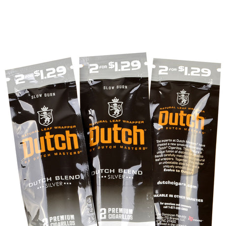 Dutch Masters Foil Dutch Blend (Silver) 1.29 Pre-Priced Cigarillos 30 Packs of 2