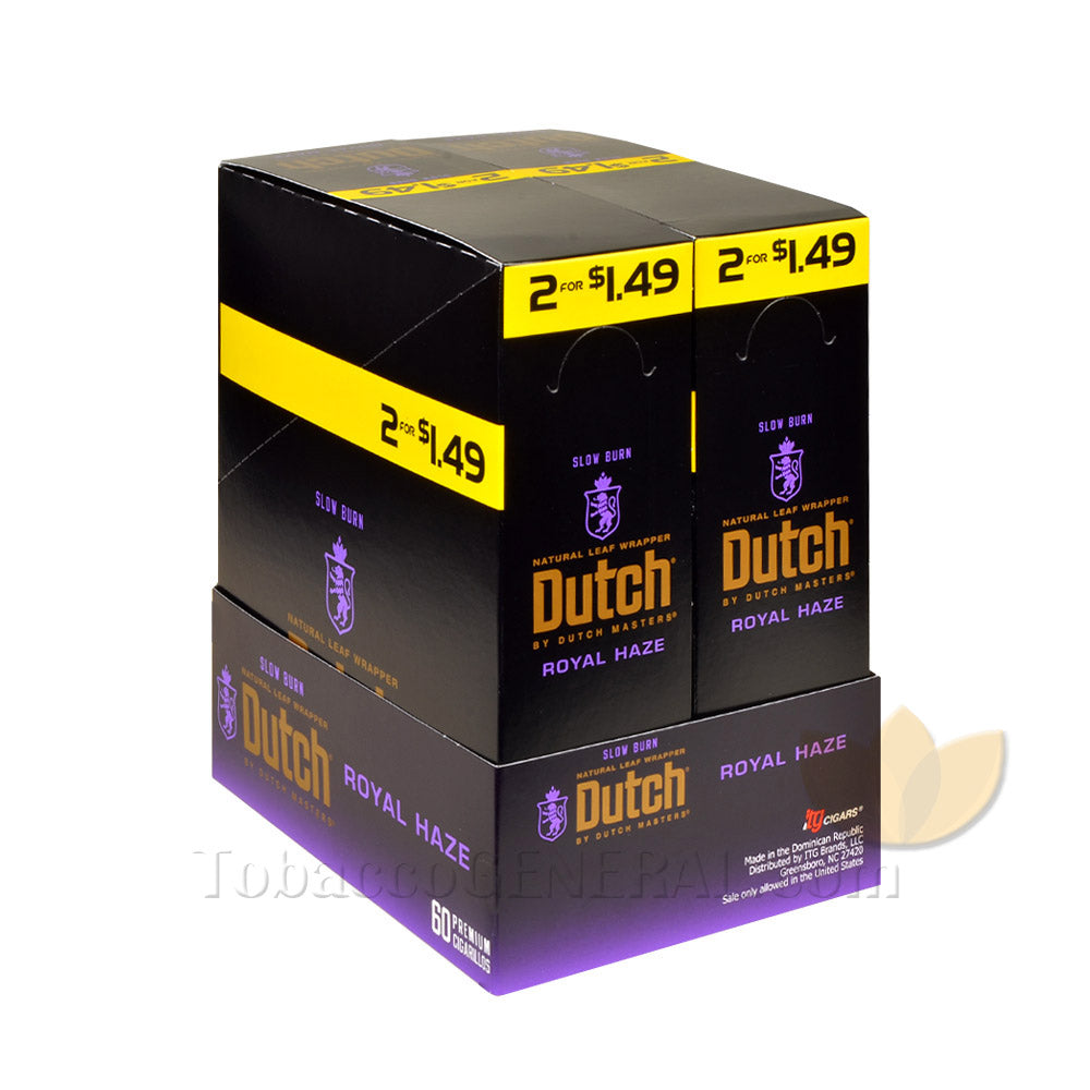 Dutch Masters Foil Royal Haze 1.49 Pre-Priced Cigarillos 30 Packs of 2