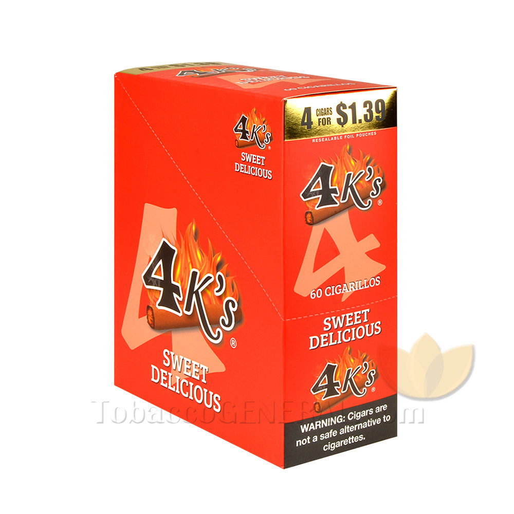 4 Kings Cigarillos 15 Packs of 4 Pre-Priced 1.39 Sweet Delicious