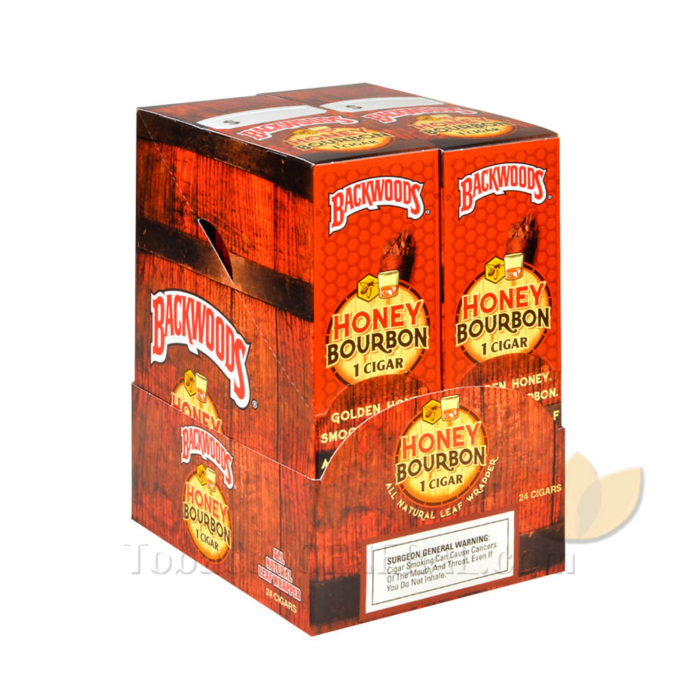 Backwoods Singles Honey Bourbon Cigars Pack of 24