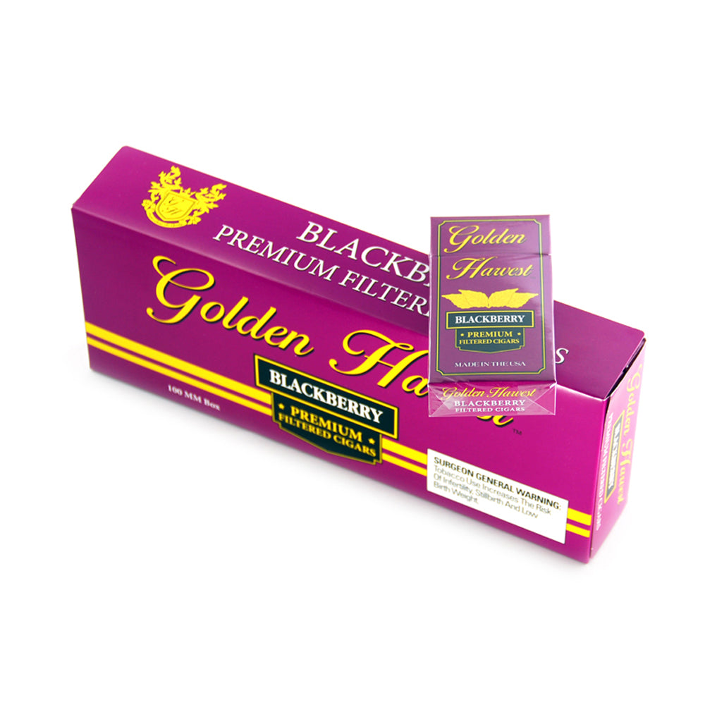 Golden Harvest Filtered Cigars Blackberry 10 Packs of 20 1