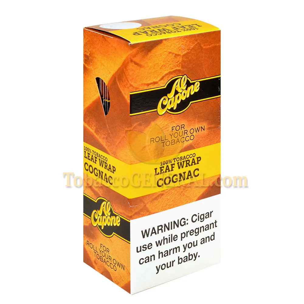 Al Capone Tobacco Leaf Wraps Cognac Pack of 18