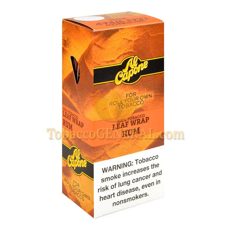 Al Capone Tobacco Leaf Wraps Rum Pack of 12