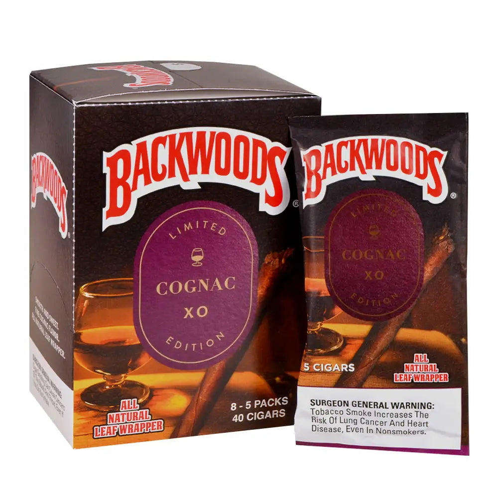 Backwoods Cognac XO Cigars 8 Packs of 5