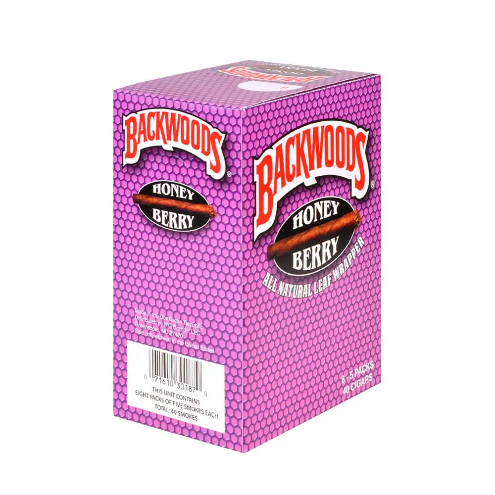 Backwoods Honey Berry Natural Cigars 8 Packs of 5 2