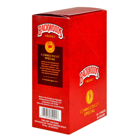 Backwoods Select Connecticut Special cigars 10 packs of 3