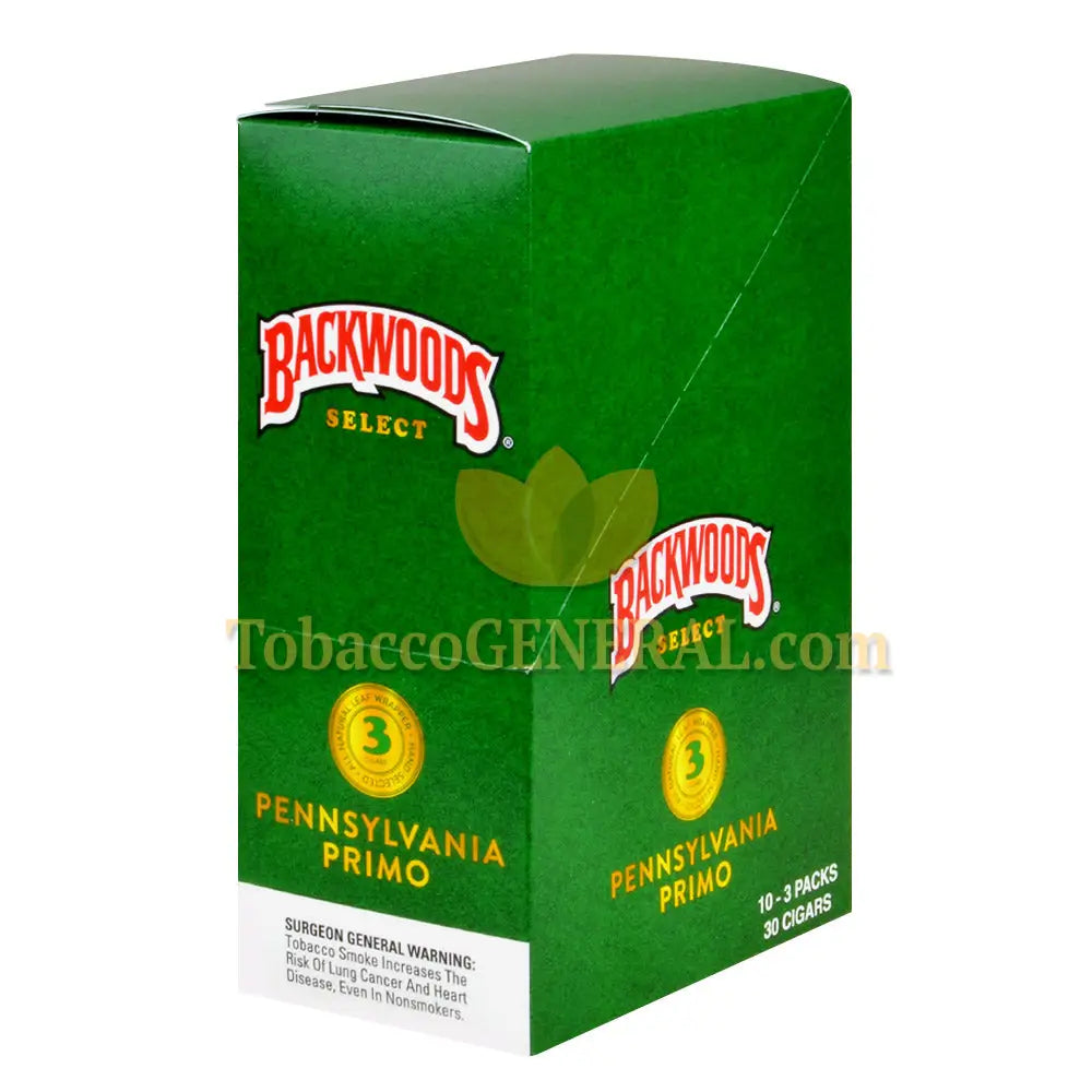 Backwoods Select Pennsylvania Primo cigars 10 packs of 3