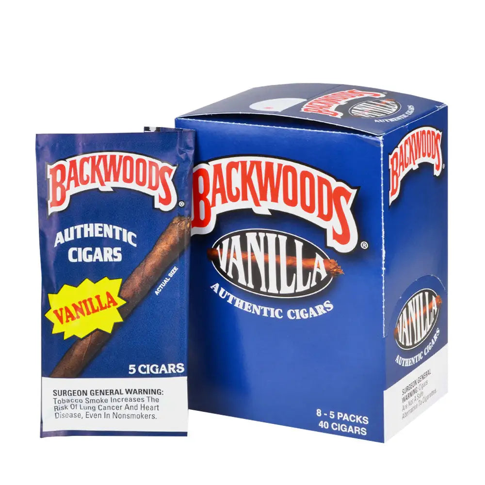 Backwoods Vanilla Cigars 8 Packs of 5