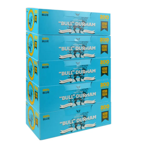 Bull Durham Filter Tubes 100 mm Blue (Light) 5 Cartons of 200