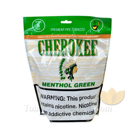 Cherokee Menthol Green Pipe Tobacco 16 oz. Pack