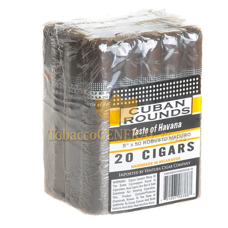 Cuban Rounds Robusto Maduro Cigars Pack of 20 1