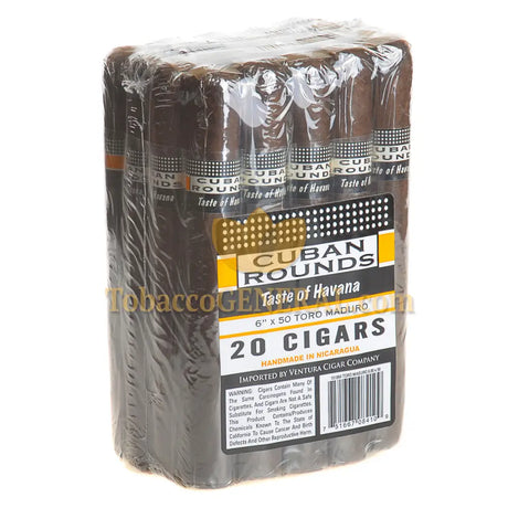 Cuban Rounds Toro Maduro Cigars Pack of 20 1