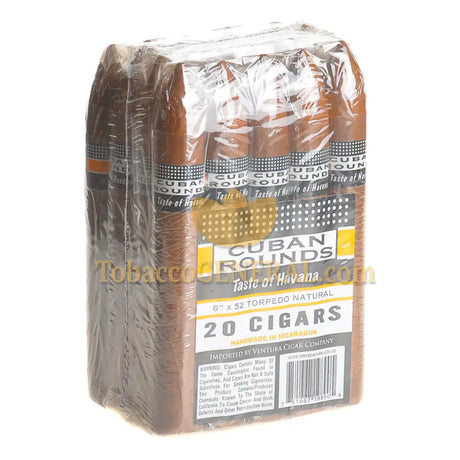 Cuban Rounds Torpedo Natural Cigars Pack of 20 1