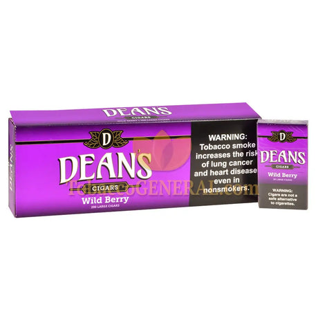 Deans Wild Berry Filtered Cigars 10 Packs of 20