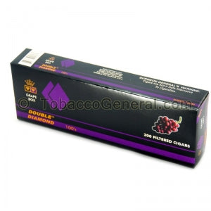 Double Diamond Grape Filtered Cigars 10 Packs of 20