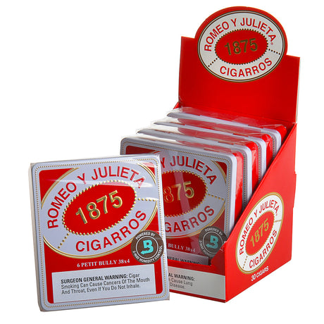 Romeo Y Julieta 1875 Petite Bully Cigars 5 Tins of 6 1