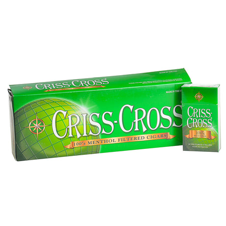 Criss Cross Menthol Filtered Cigars 10 Packs of 20 1