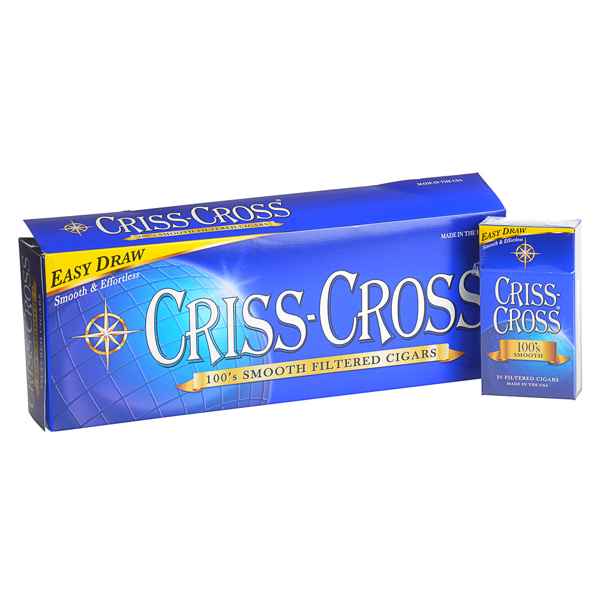 Criss Cross Smooth Filtered Cigars 10 Packs of 20 1