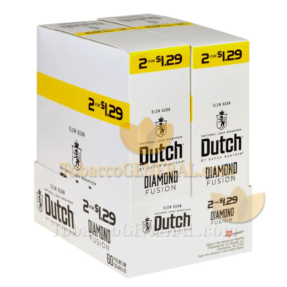 Dutch Masters Foil Diamond Fusion 1.29 Pre-Priced Cigarillos 30 Packs of 2