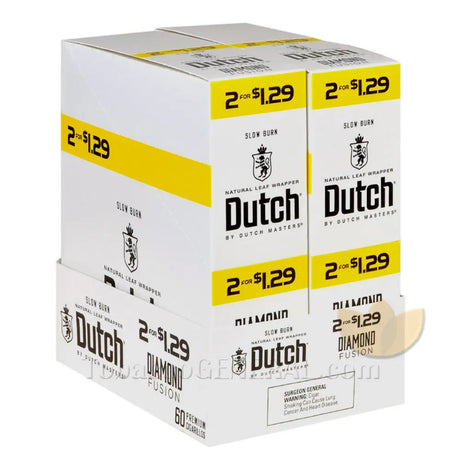 Dutch Masters Foil Diamond Fusion 1.29 Pre-Priced Cigarillos 30 Packs of 2