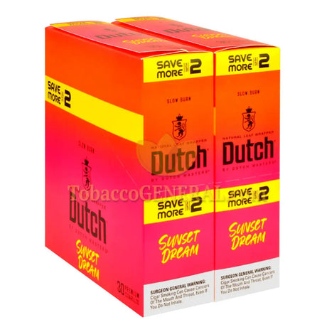 Dutch Masters Foil Fresh Sunset Dream Cigarillos 30 Packs of 2