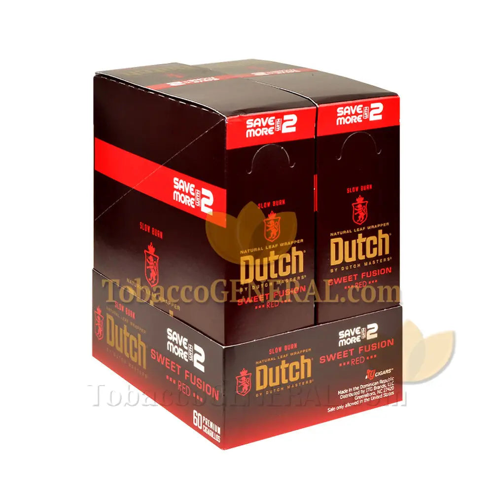 Dutch Masters Foil Fresh Sweet Fusion (Red) Cigarillos 30 Packs of 2