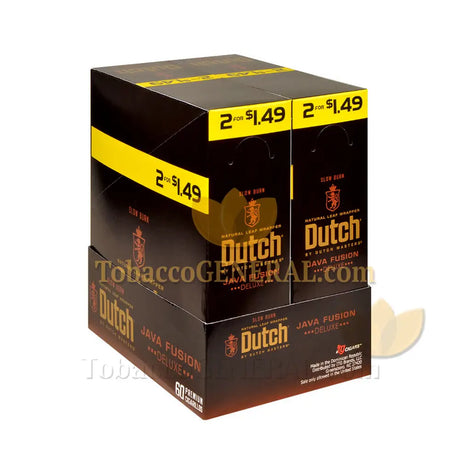 Dutch Masters Foil Java Fusion (Deluxe) 1.49 Pre-Priced Cigarillos 30 Packs of 2